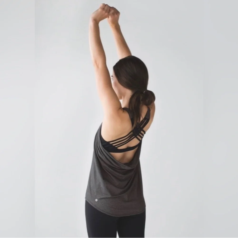 lululemon athletica heathered black wild tank - Picture 3 of 7